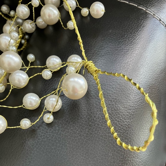 Beaded Ivory Pearl Garland Holiday Party Decor - Picture 3 of 10